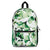 Green Leaves School Backpack, Rucksack for Plant Lovers, College Bag