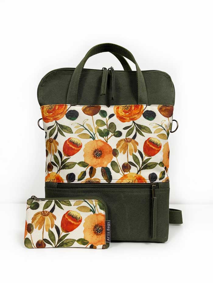 Mini Backpack 10 Inch Floral Vinyl With Double Front Zippered —  BagsInBulk.com