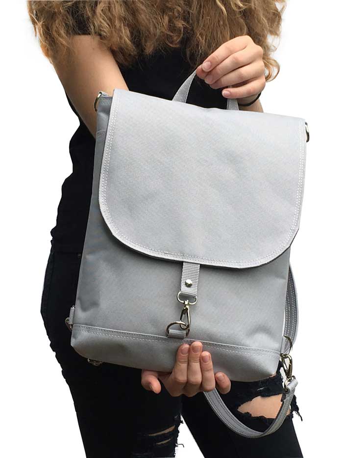 Customizable Gray Laptop Minimalist Backpack | Aris Bags